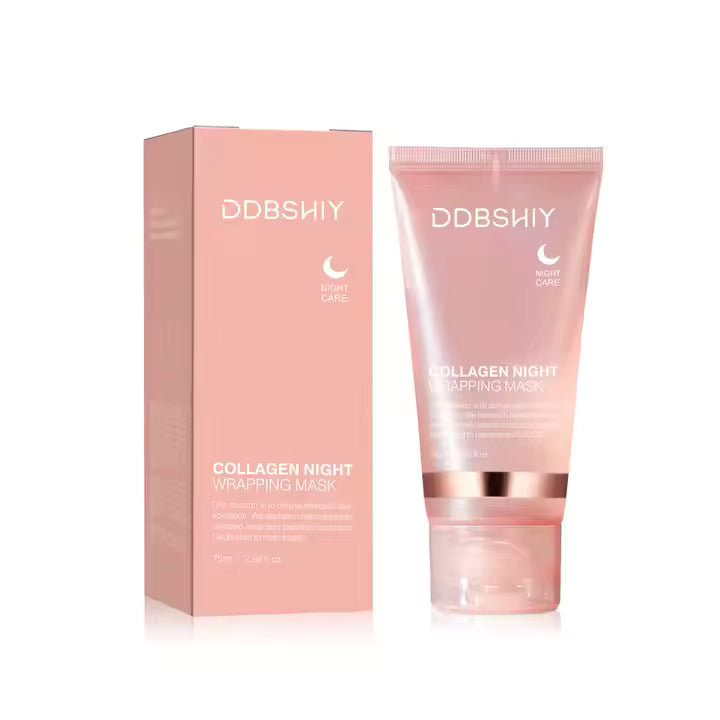 🧴 Masque de Nuit au Collagène – Soin Anti-Imperfections & Hydratation Intense+ 1 pinceau applicateur OFFERT