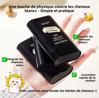 ✨ OneTouch Hair – Peigne Retouche Couleur Instantanée pour Racines et Cheveux Blancs